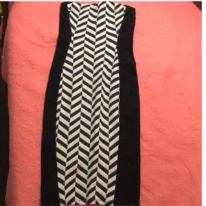 Chevron midi dress